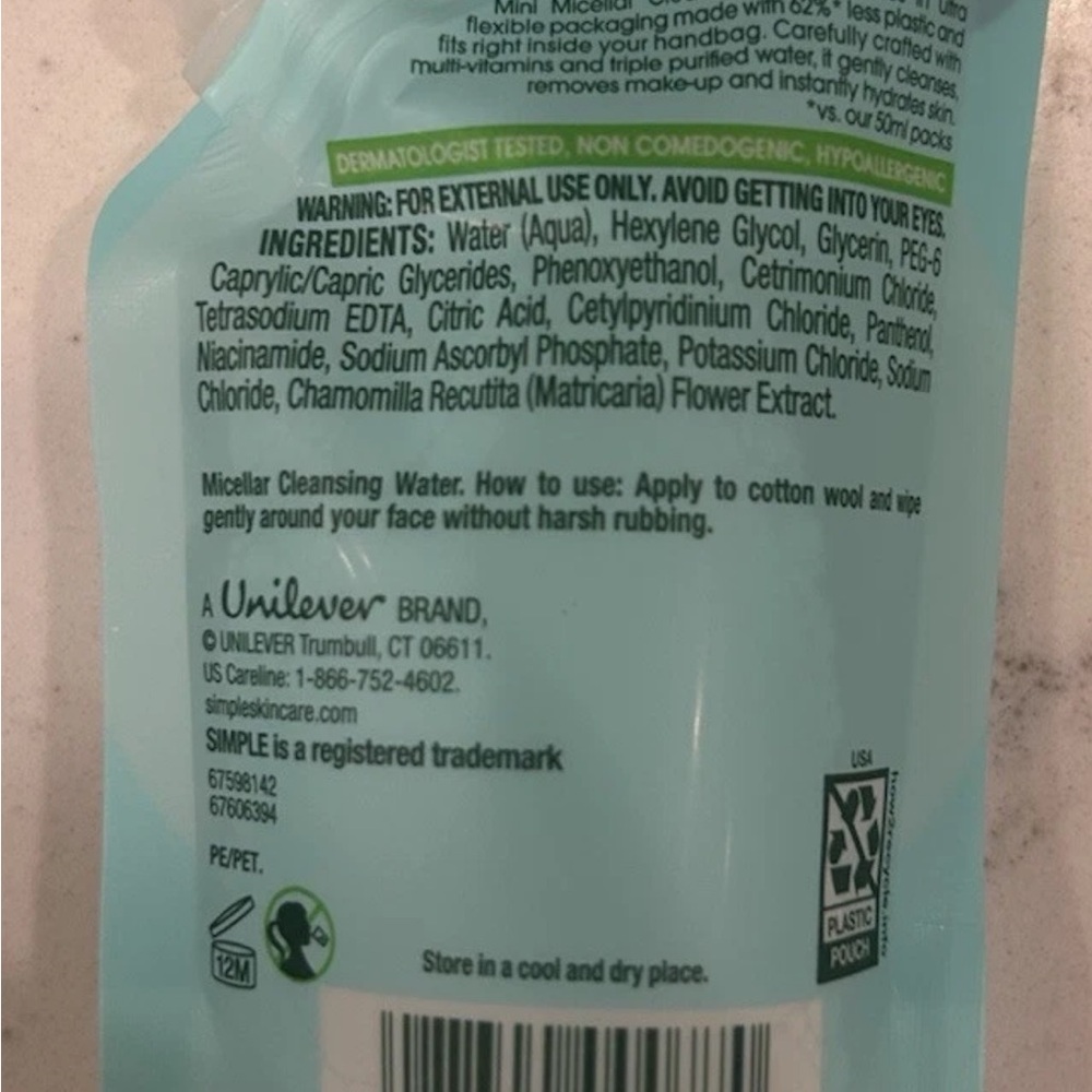 🔅5/$20 3- Simple Micellar Cleansing Water - Picture 3 of 3